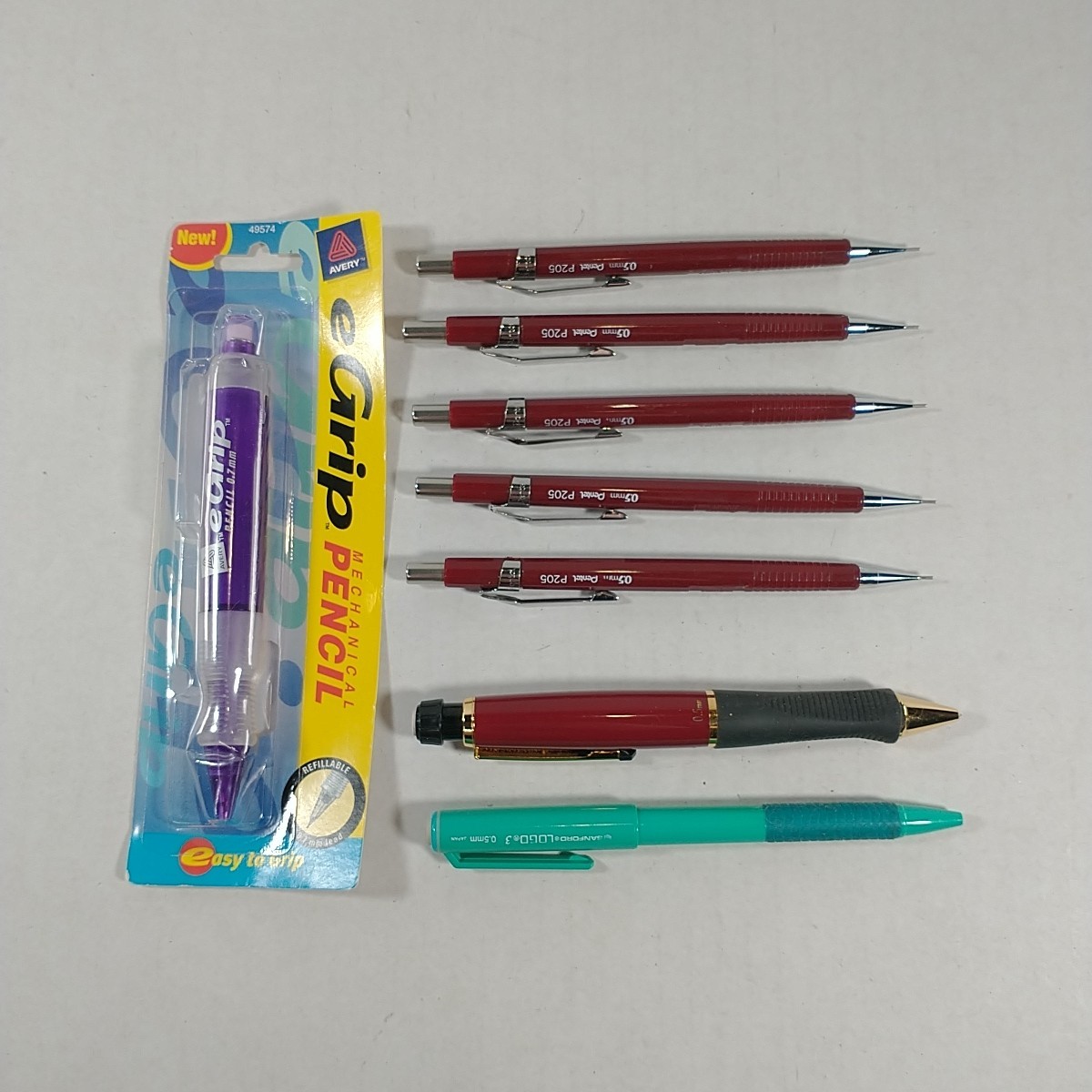 Pentel Mechanical Pencils Lot of 5 P205 + 2 Sanford & 1 Avery Lot Of 8 Japan