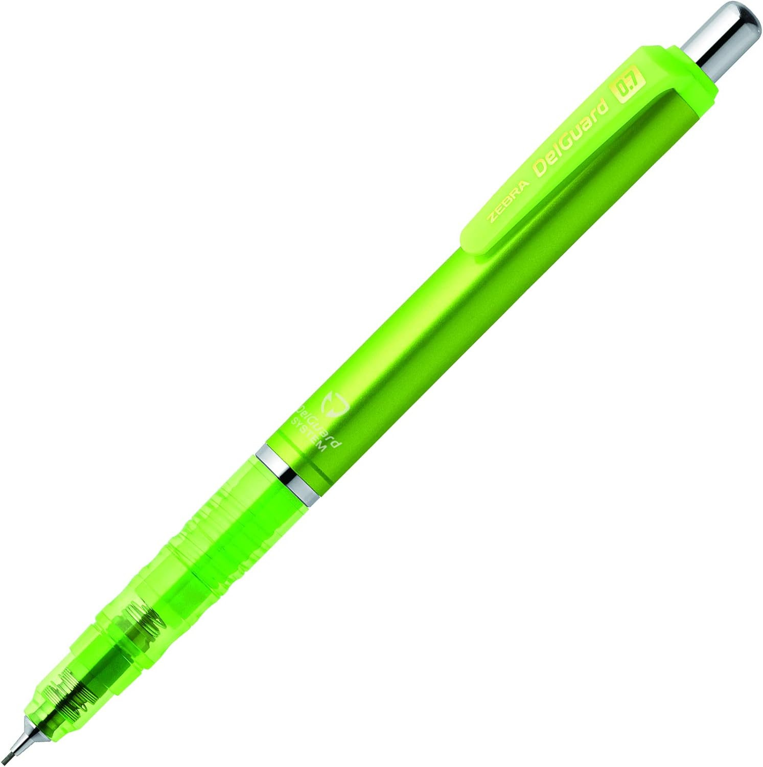 Zebra Mechanical Pencil, Del Guard, 0.7mm, Bright Green (P-MAB85-BRG)