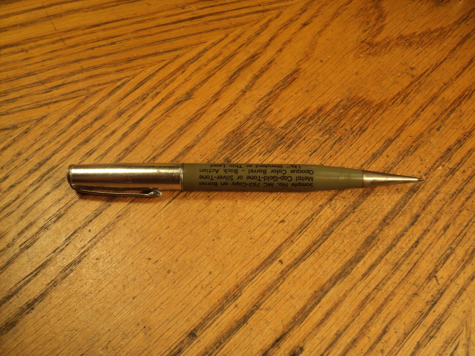 Vintage Vernon Mechanical Pencil Greyhound Lines 5-1/8″ Long Sample No. MC 763