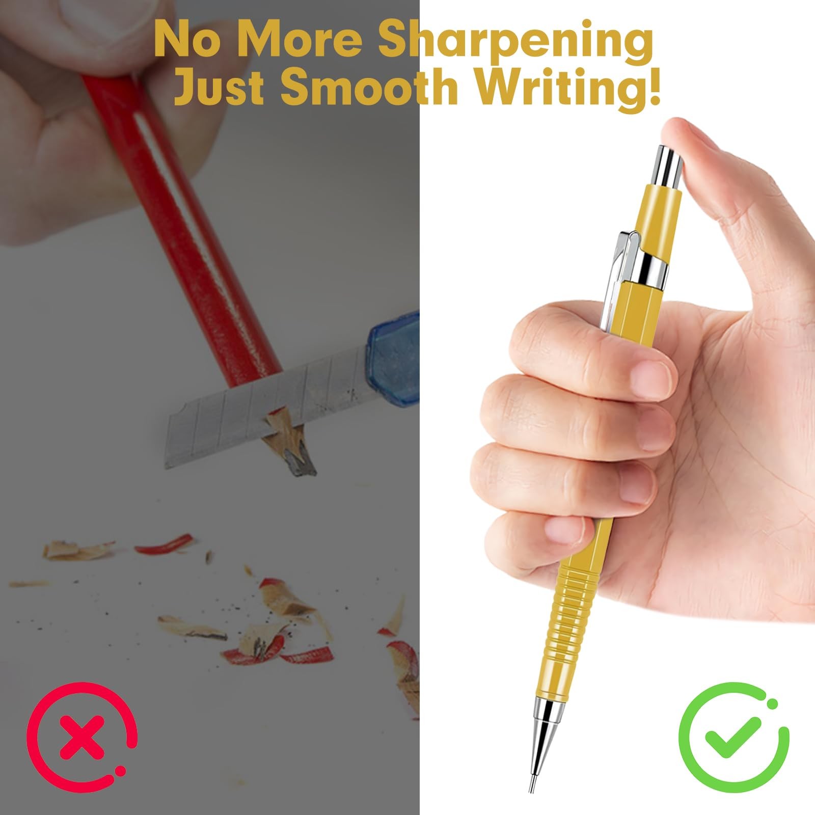 8 PCS Metal Mechanical Pencil,Durable 0.9mm Drafting Pencil,Comes With 8 PCS …