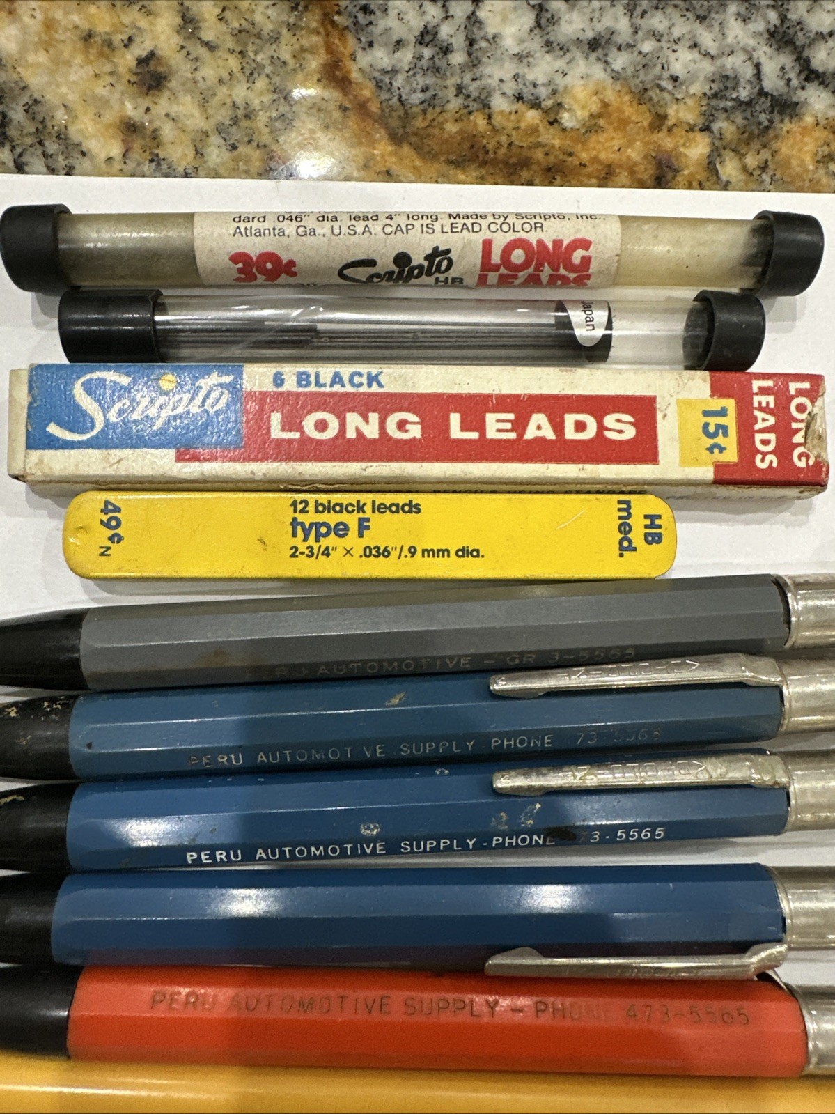 Autopoint Mechanical Pencils Oversize Advertisement Pens USA Elvis Pepsi Garland
