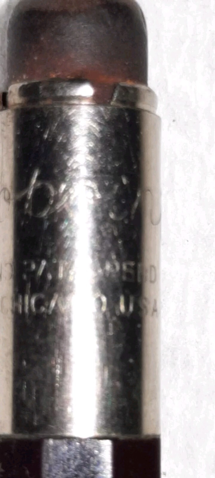 “AUTOPOINT…*For Real Thin Lead Only” Brown & Black/Chrome Trim Working Pencil
