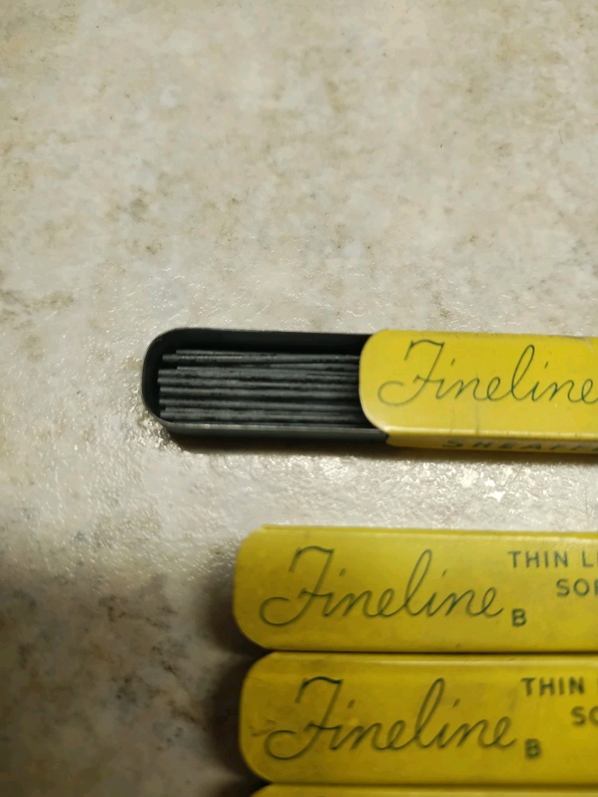 Sheaffer’s Fineline Thin Leads – S15 Mixed Lot of 7 Tins Soft And Medium Read!!