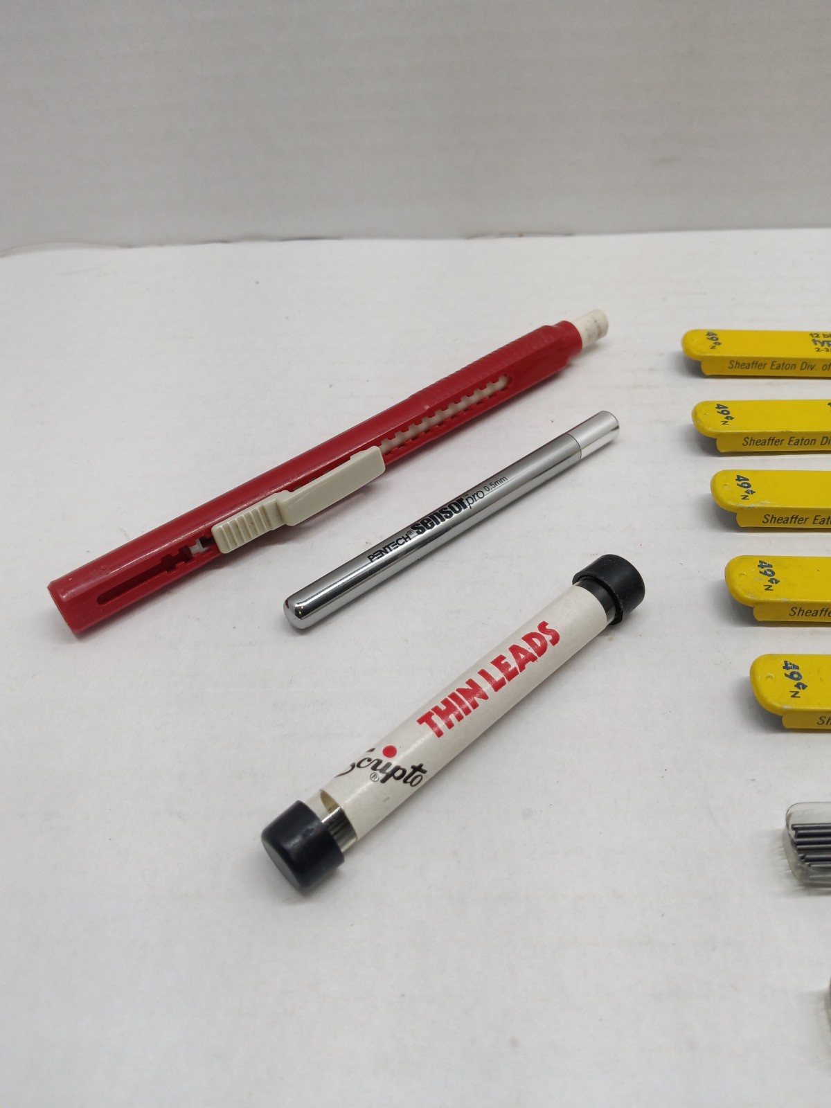 Vintage Pencil Lead And Erasers Lot Mixed Brands Sheaffer Listo Eagle Pentel