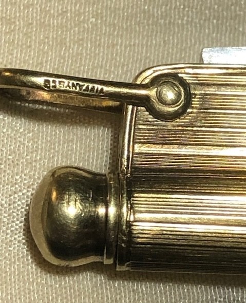 RARE 14K Gold Tiffany & Co Pocket Knife Telescoping Pencil Pendant Fob BOX POUCH