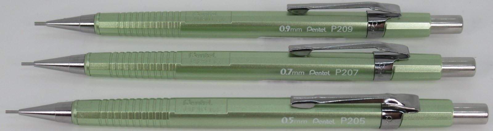 Pentel P200 Collection Metallics – Light Green, Set of 3 (Brazil)