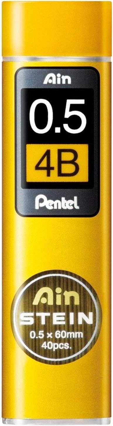 Pentel Mechanical Pencil Lead, Ain Stein, 0.5mm, 4B C275-4B