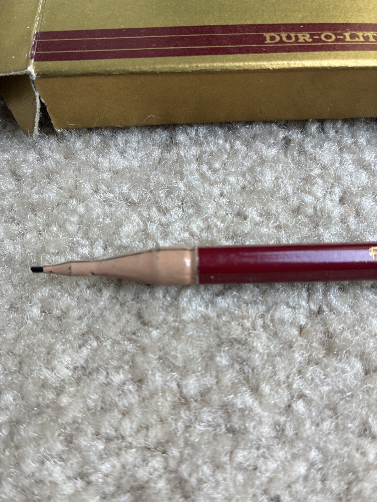 Vtg DUR-O-LITE D-1 No Sharpening Pencils Film King Box of 12 NOS Made in USA