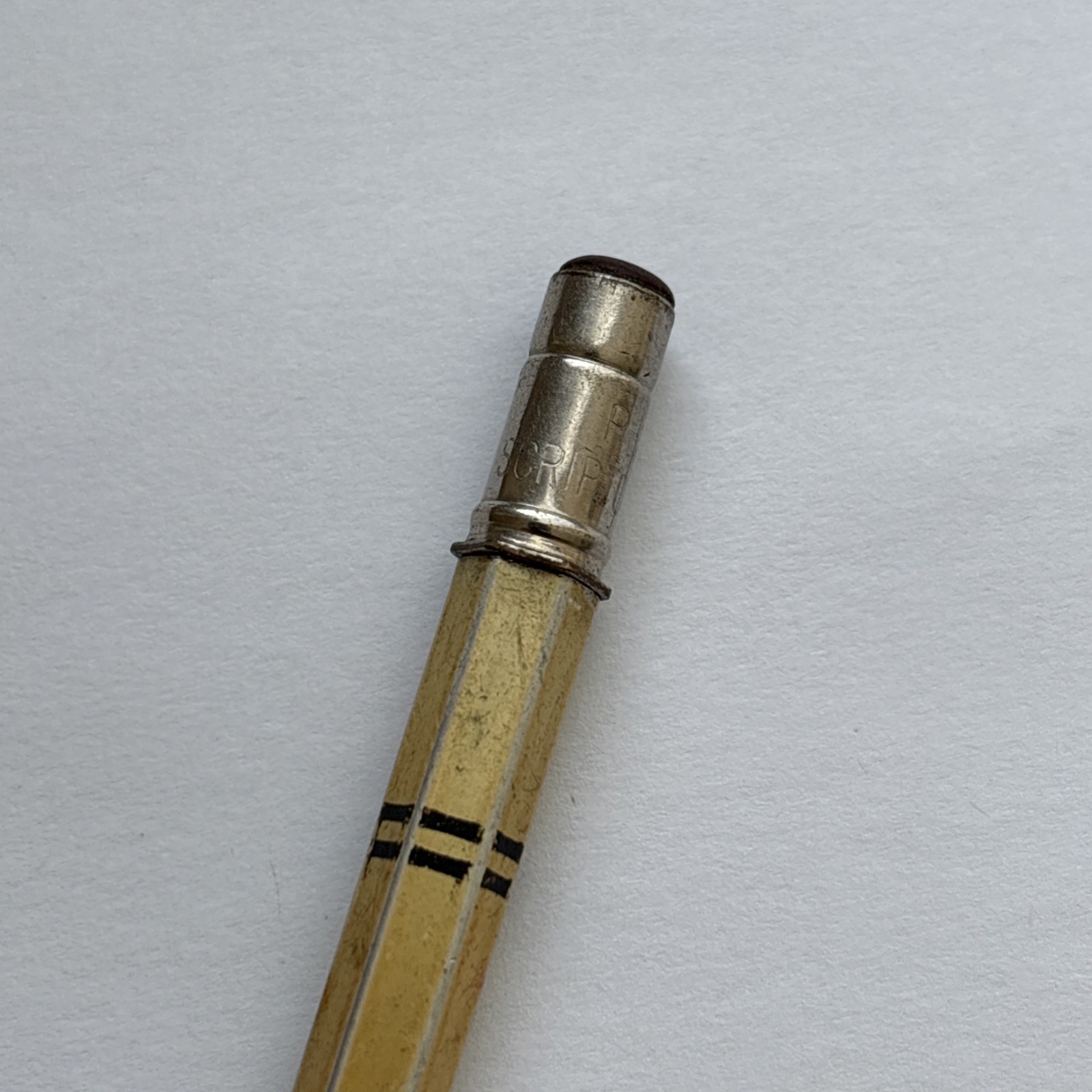 Vintage SCRIPTO P-3-47 Mechanical Aluminum Pencil ATLANTA USA Bullet Cap