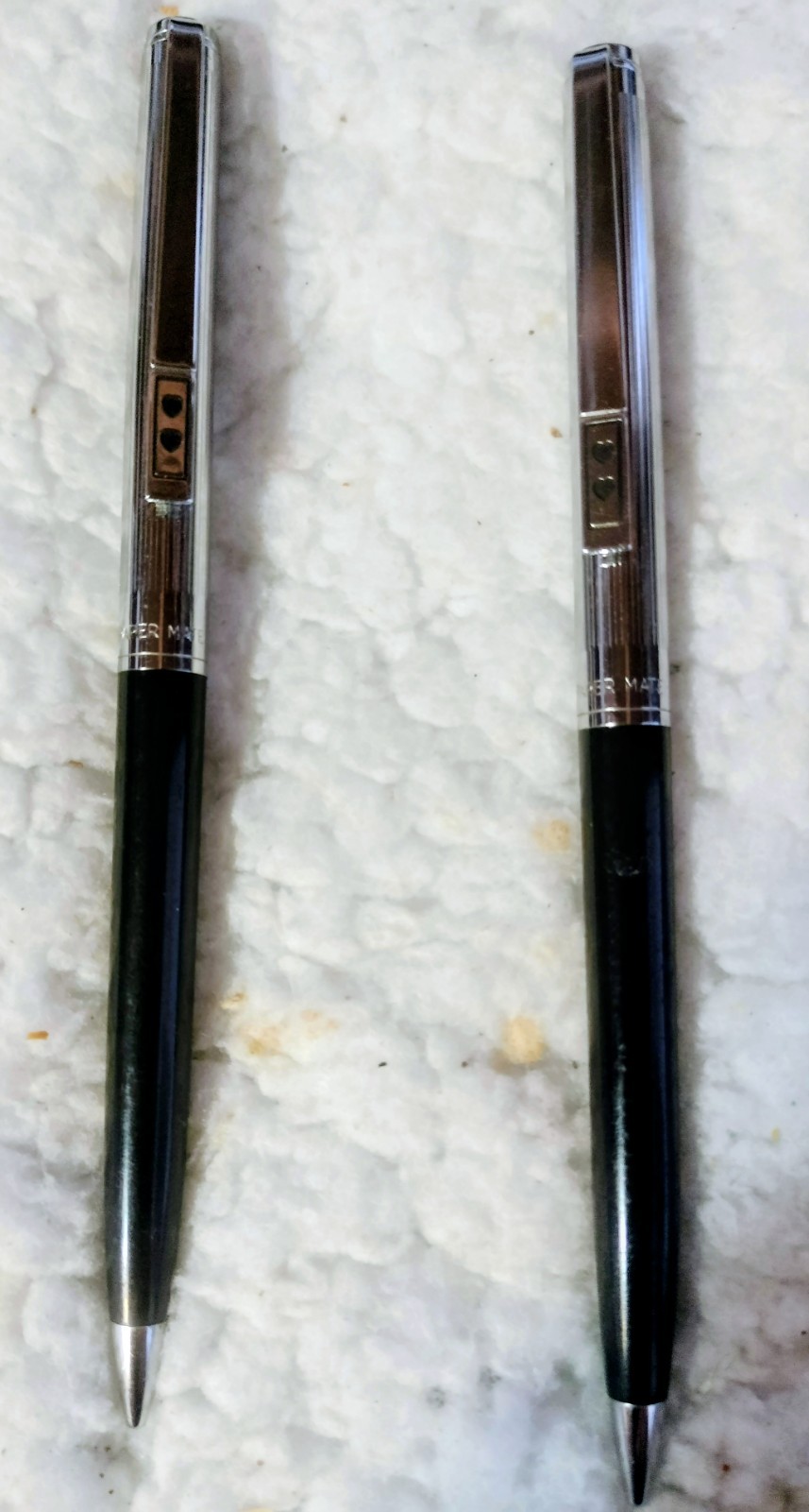 2-Paper Mate Vintage Double Heart Mechanical Pencil–Black Barrel Made in USA