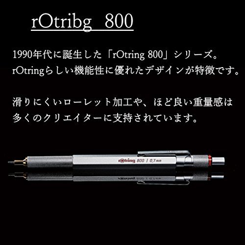 Rotring 800 Mechanical Pencil 0.7Mm Black JAPAN