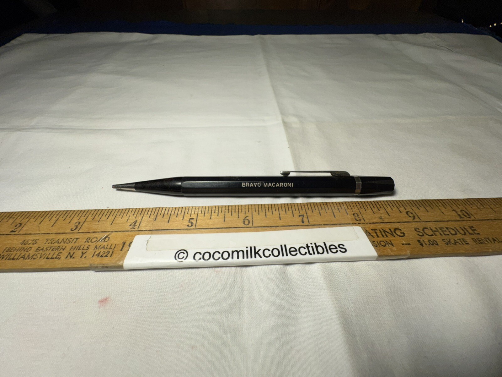 1960’s Lead Advertising Mechanical Pencil Autopoint Bravo Macaroni Rochester NY