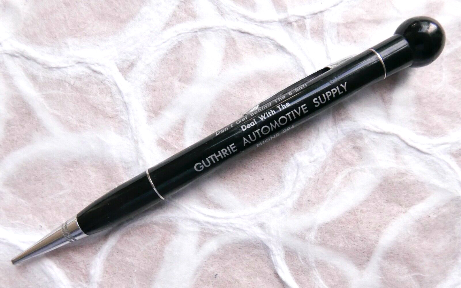 Vintage Redipoint 8-BALL Guthrie Auto Supply Advertising Mech Pencil Iowa G3