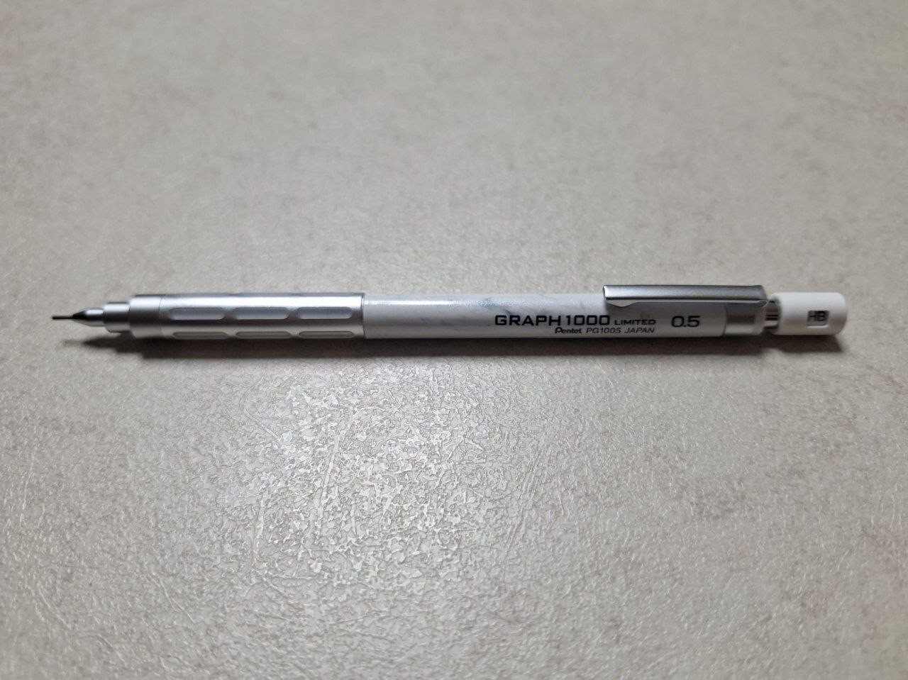 Pentel Discontinued Mechanical Pencil 0.5mm – Graph 1000 Limited 8 White Marble