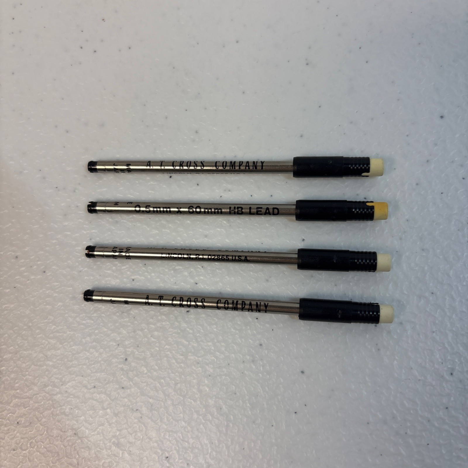 4 Vintage Cross Mechanical Pencil Refills 0.5mm HB Lead & Eraser Unused