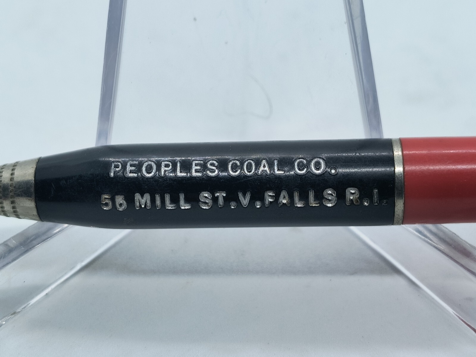 VTG Miniature Red & Black Mechanical Pencil-Continuous Twist, Ad. People’s Coal