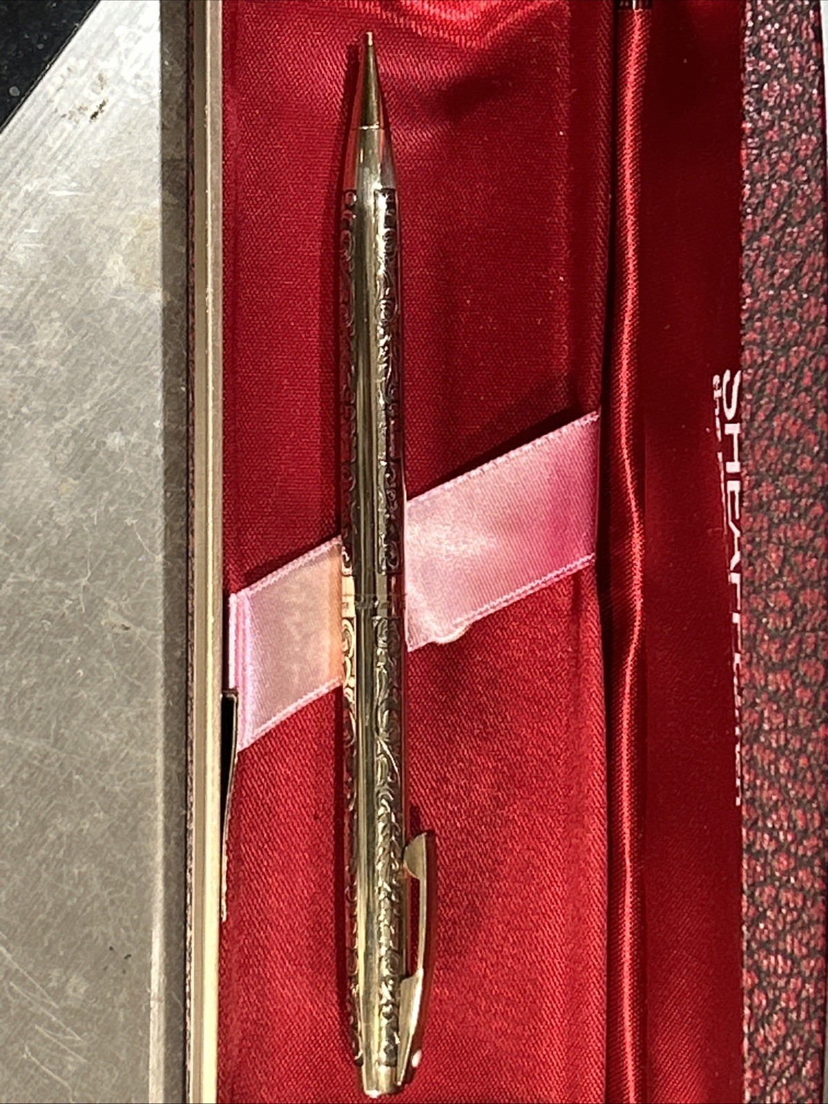 Vintage Sheaffer 12k Gold Filled Mechanical Pencil Zoom In! See Pics! Floral
