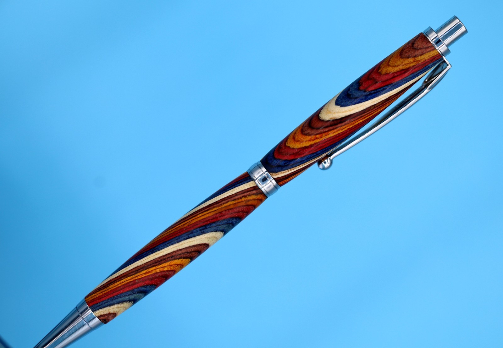 Luxury ColorGrain Wood Mechanical Pencil Chrome 0.7mm + Extra Lead/Erasers Gift