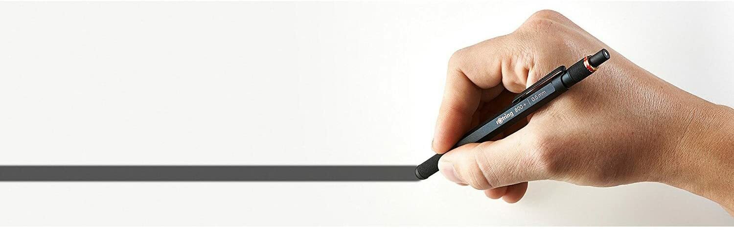 rOtring 1900182 800+ Mechanical Pencil and Touchscreen Stylus, 0.7 mm, Blac