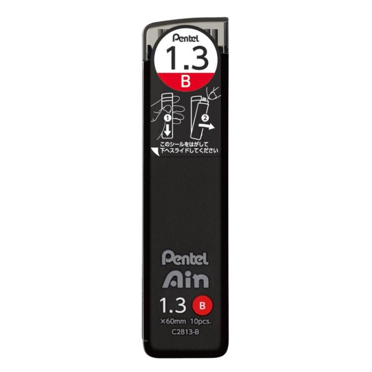 Pentel Ain Mechanical Pencil Lead 1.3 mm B,10 pieces.,C2813-B,New release 2023