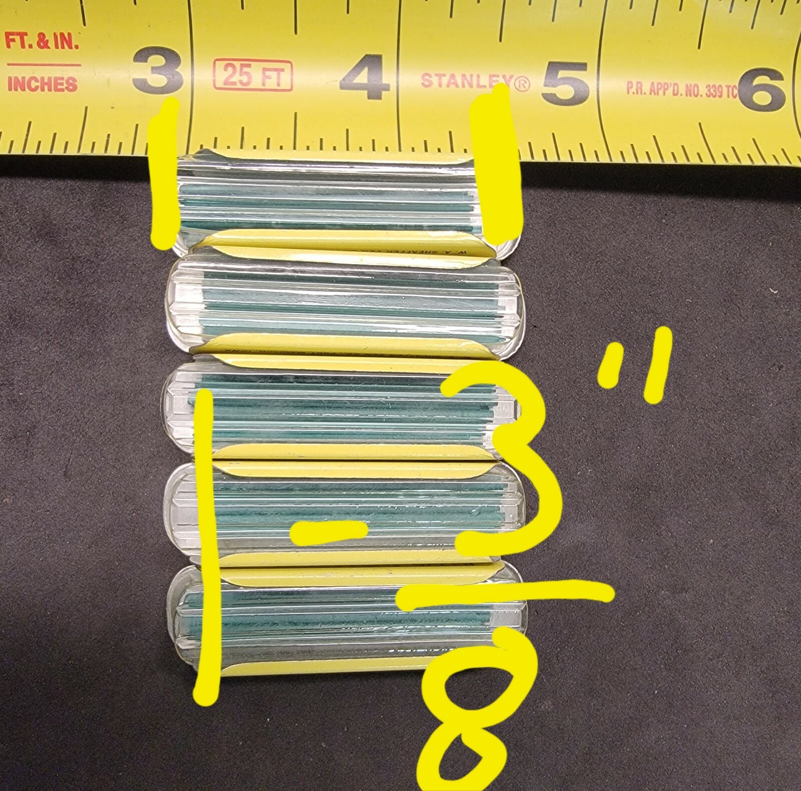 VINTAGE SHEAFFER FINELINE THIN 0.9 MM (OR) 0.36″ GREEN PENCIL LEADS TYPE S