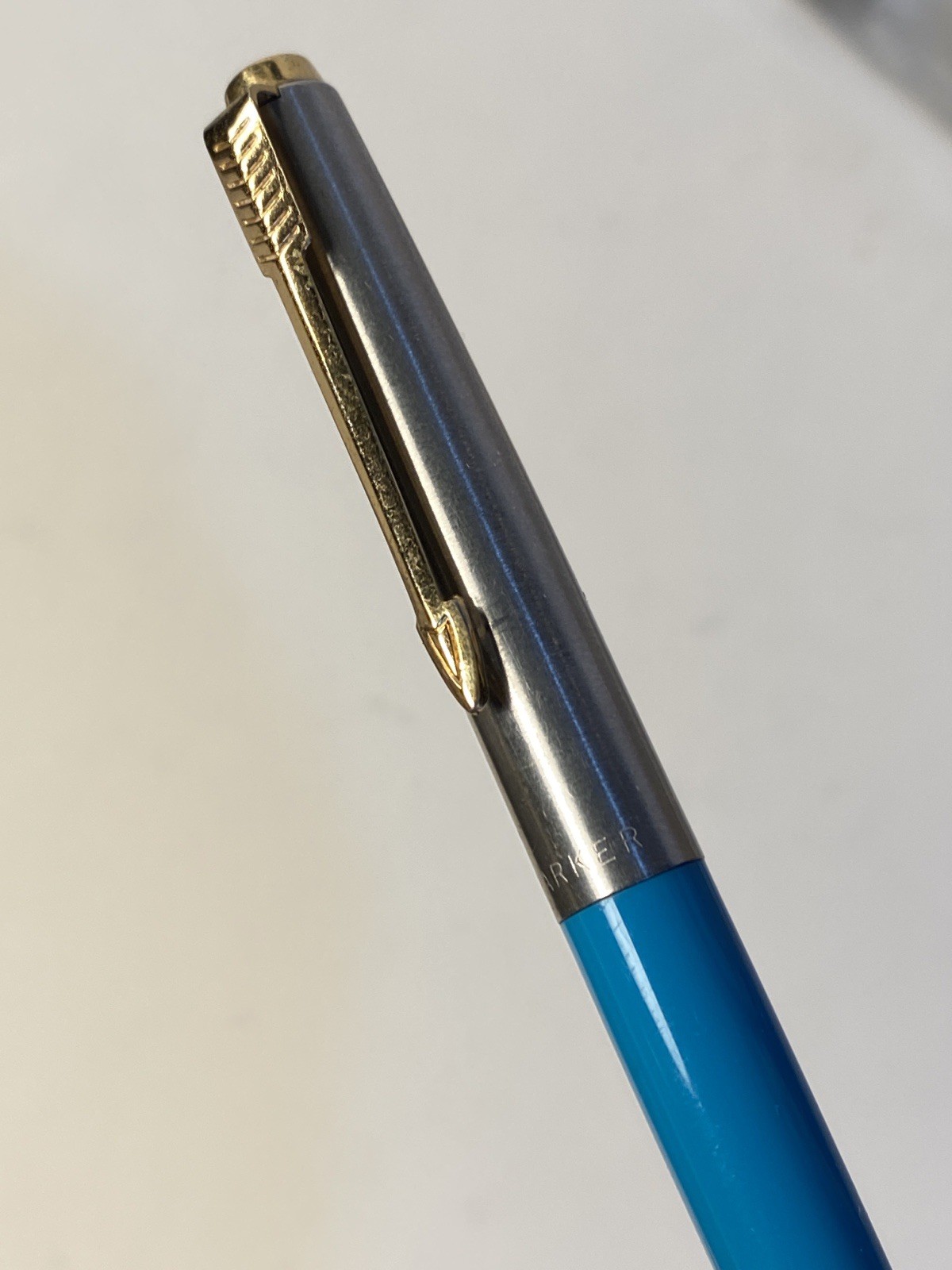 Vintage 1960’s Parker Mechanical Pencil Blue With Silver & Gold Tone Arrow Clip