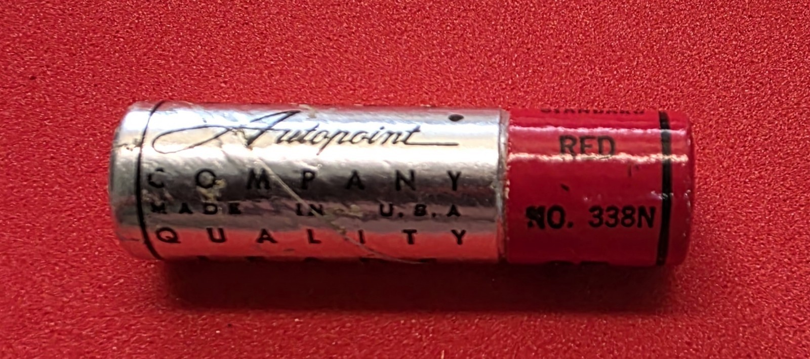 VINTAGE AUTOPOINT RED PENCIL LEAD NO. 338N STANDARD 1.1 MM (OR) 0.46″