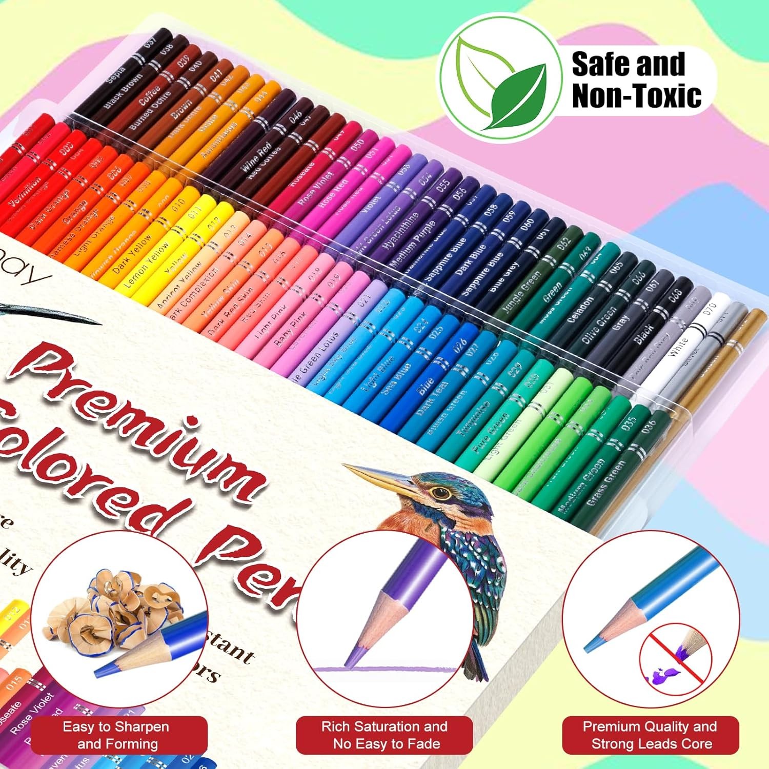 72 Count Colored Pencils for Adult Coloring 1 (Pack of 72), Multicolor