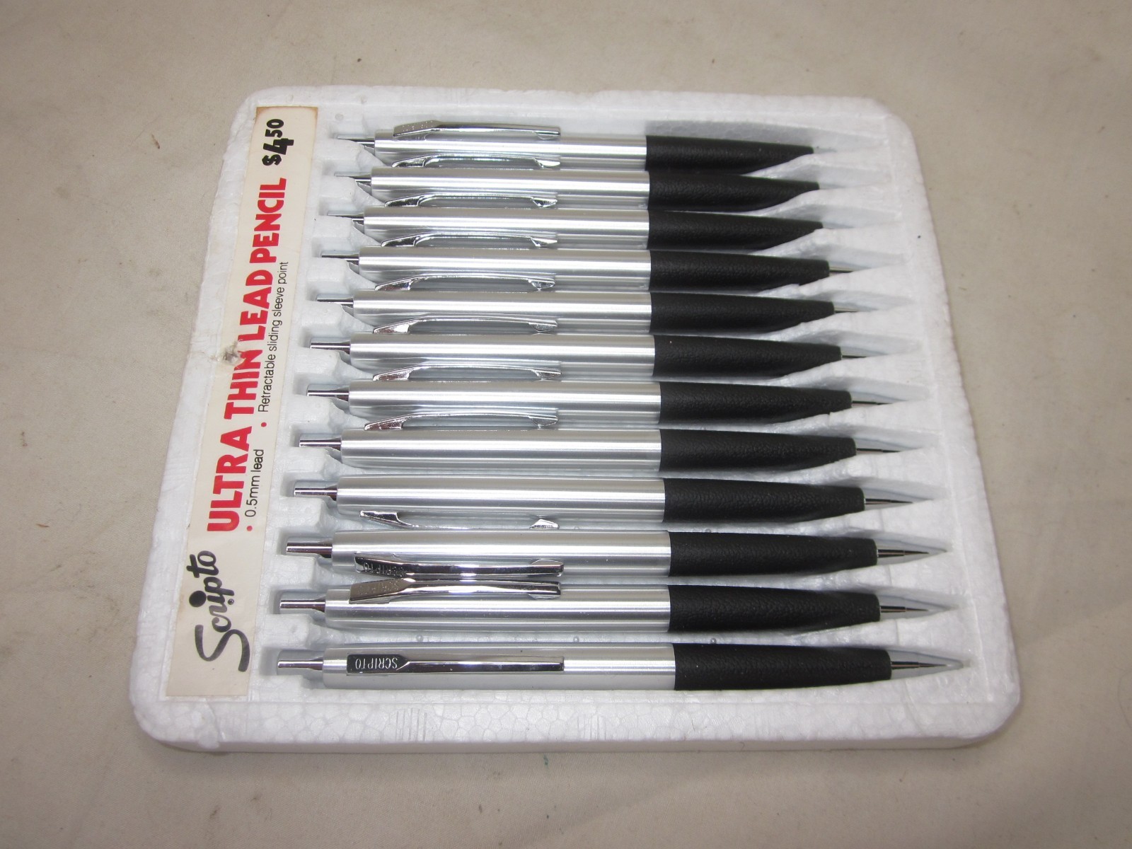 12 vintage Sripto ULTRA THIN LEAD PENCIL .5mm mechanical pencils display lot