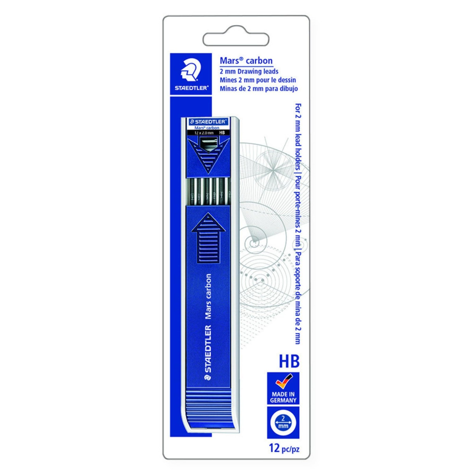 Staedtler Mars Carbon Lead, 12 x 2mm, HB (200-HB)