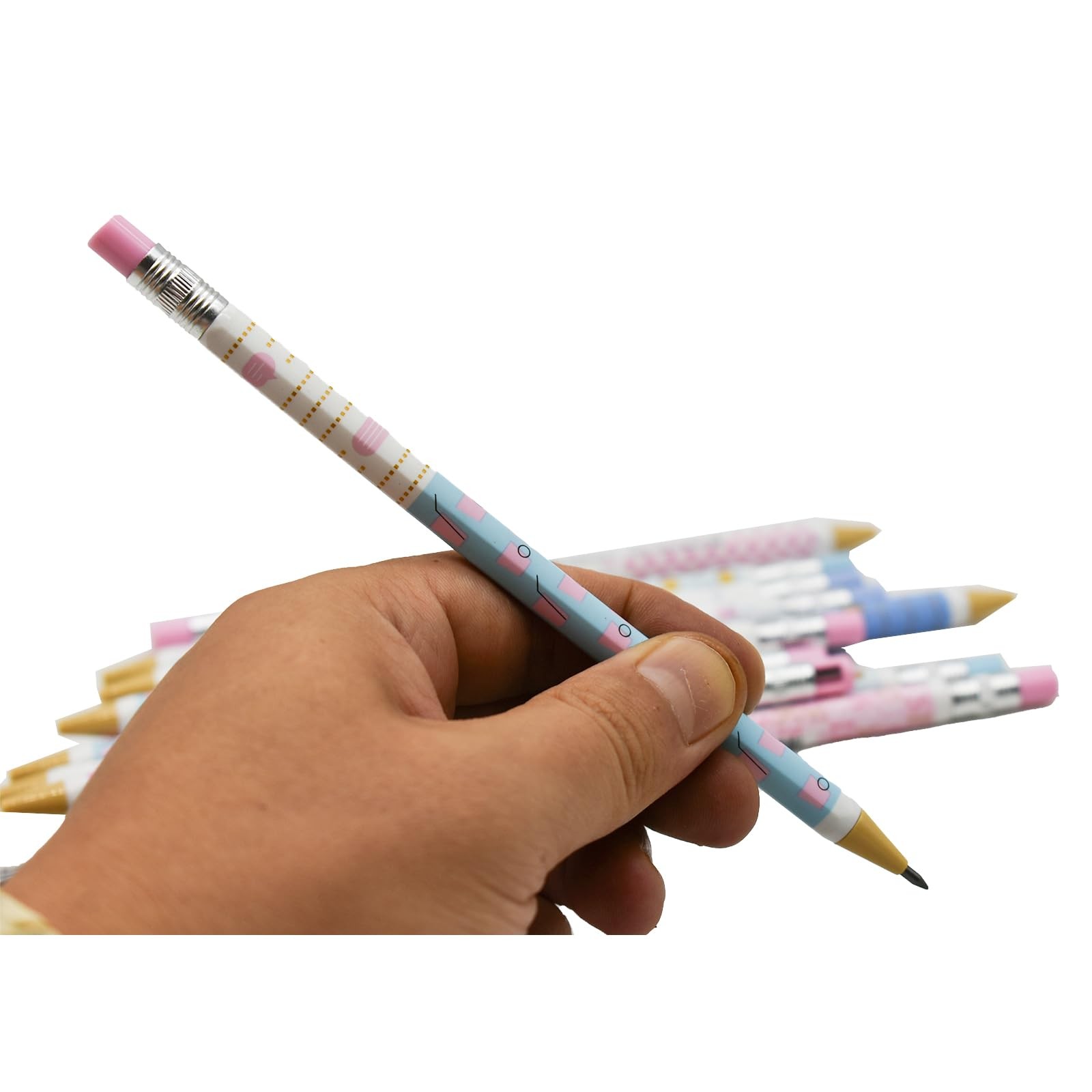 mechanical pencils (wood like) 12-Pack Wood-Imitating Automatic Pencils 2.0mm…