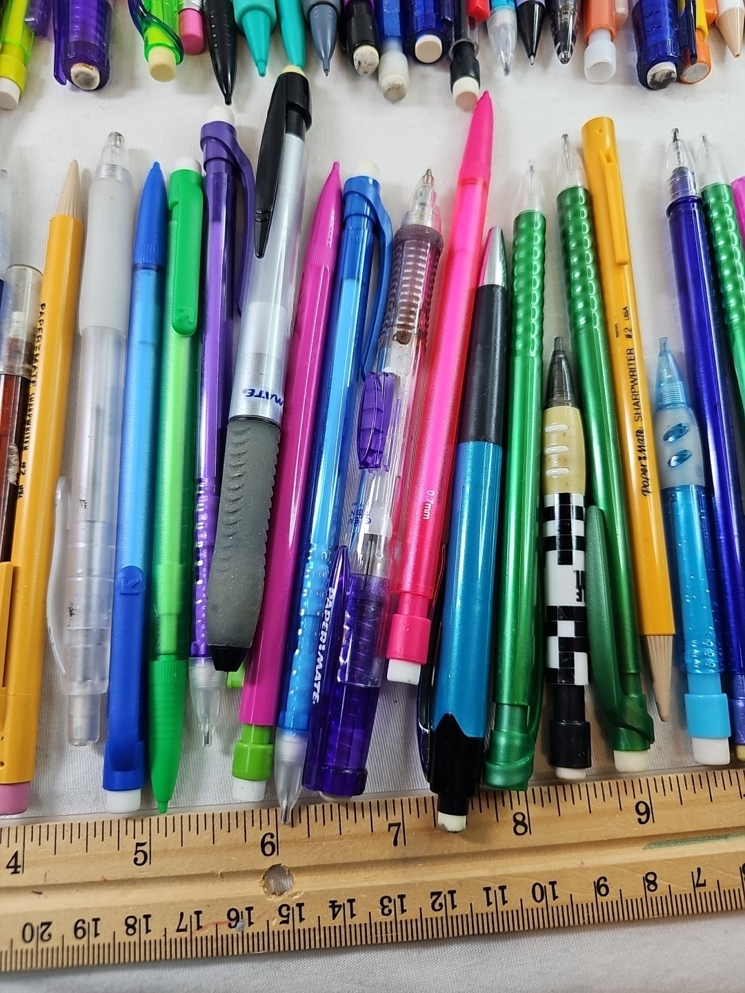 Lot of 100 Click MECHANICAL PENCILS Advertising Bic Pentel PaperMate Pentech +
