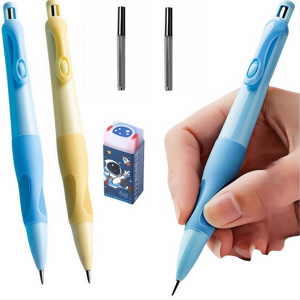 Handwriting thick mechanical pencils with grip 2.0MM HB Pencil for kids with …