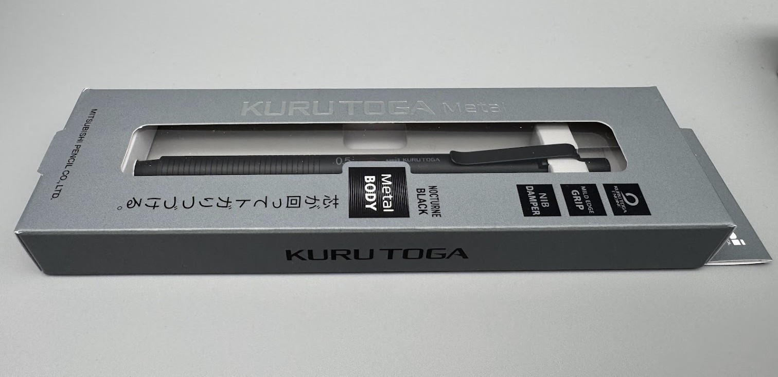 UNI KURU TOGA METAL 0.5mm Mechanical Pencils 3 Color Set Black Blue Gray M5-KH