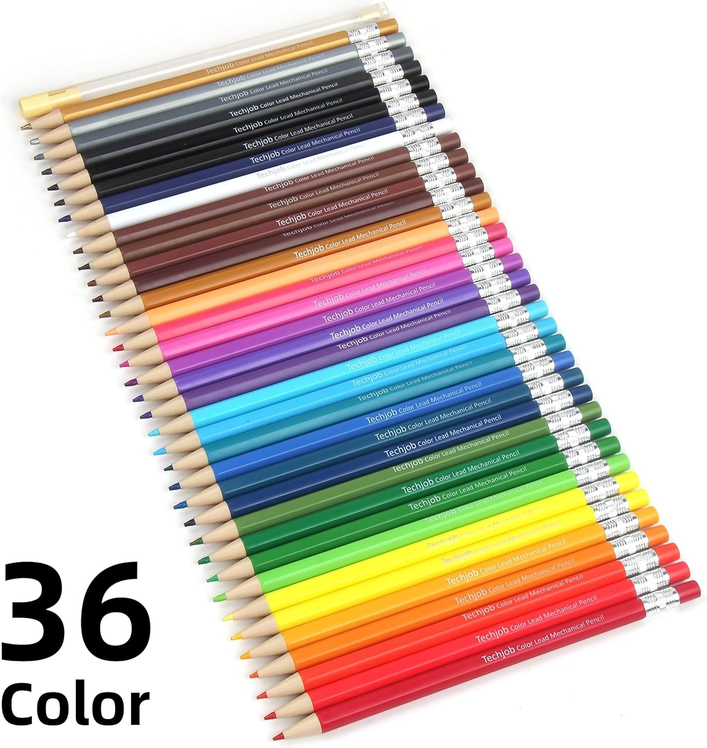 36 Assorted Colored Pencils Set – Includes Sharpener & Protective Case