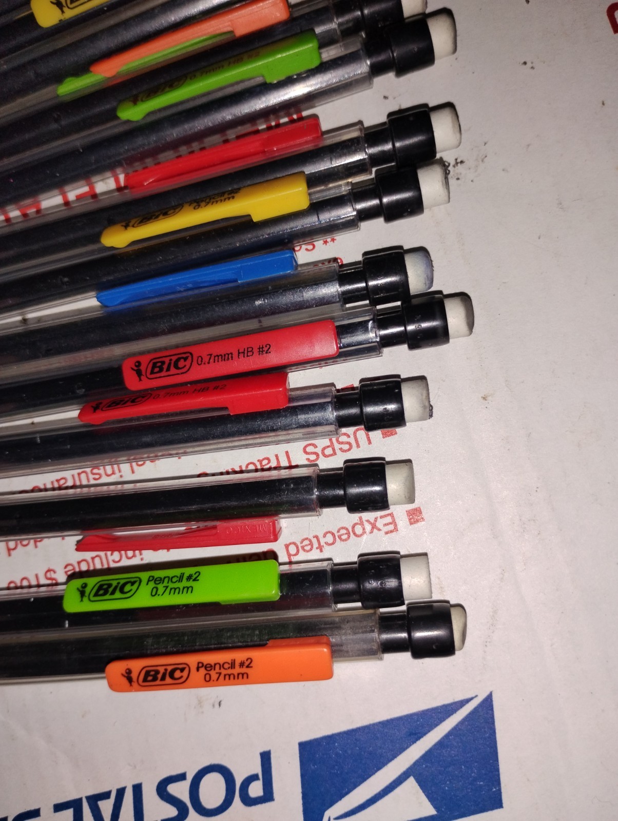 Lot of 16 BIC Mechanical Pencils 0.7mm #2 Assorted Colors
