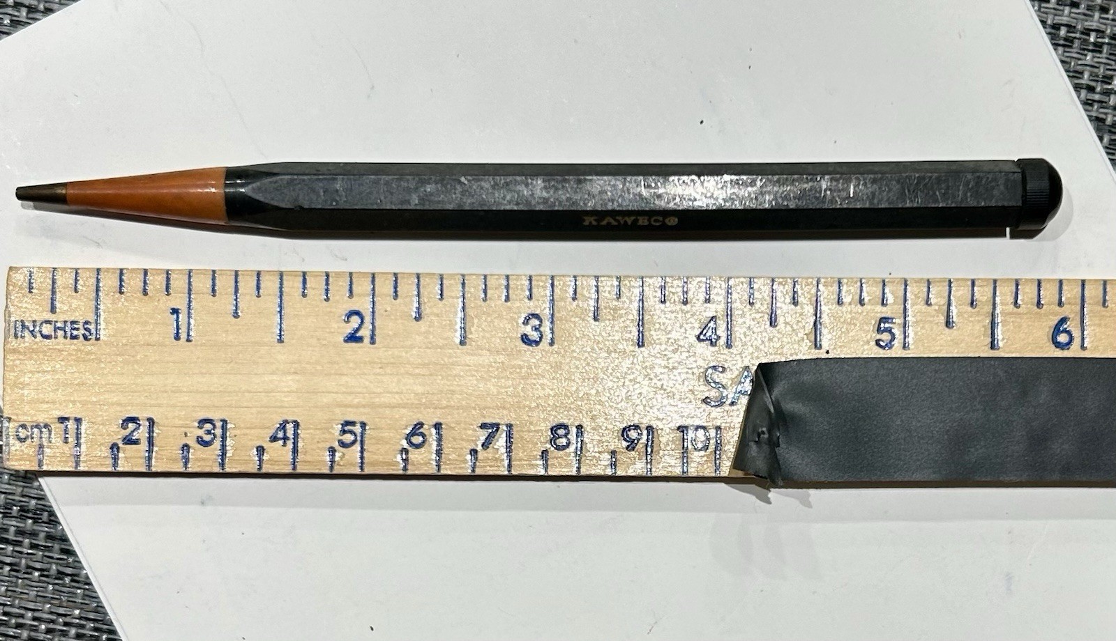 Vintage KAWECO Mechanical Pencil – Faceted Black Ebonite – Germany – c. 1930-50