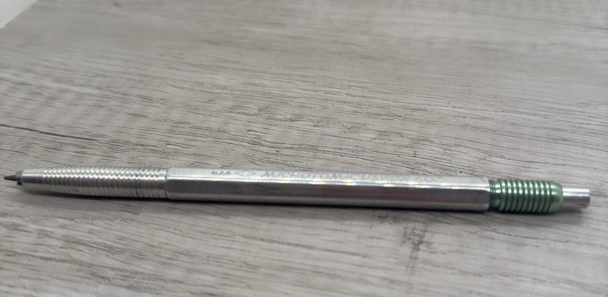 Vintage Drafting Eberhard Faber Microtomic 607 Mechanical Pencil Metal USA.