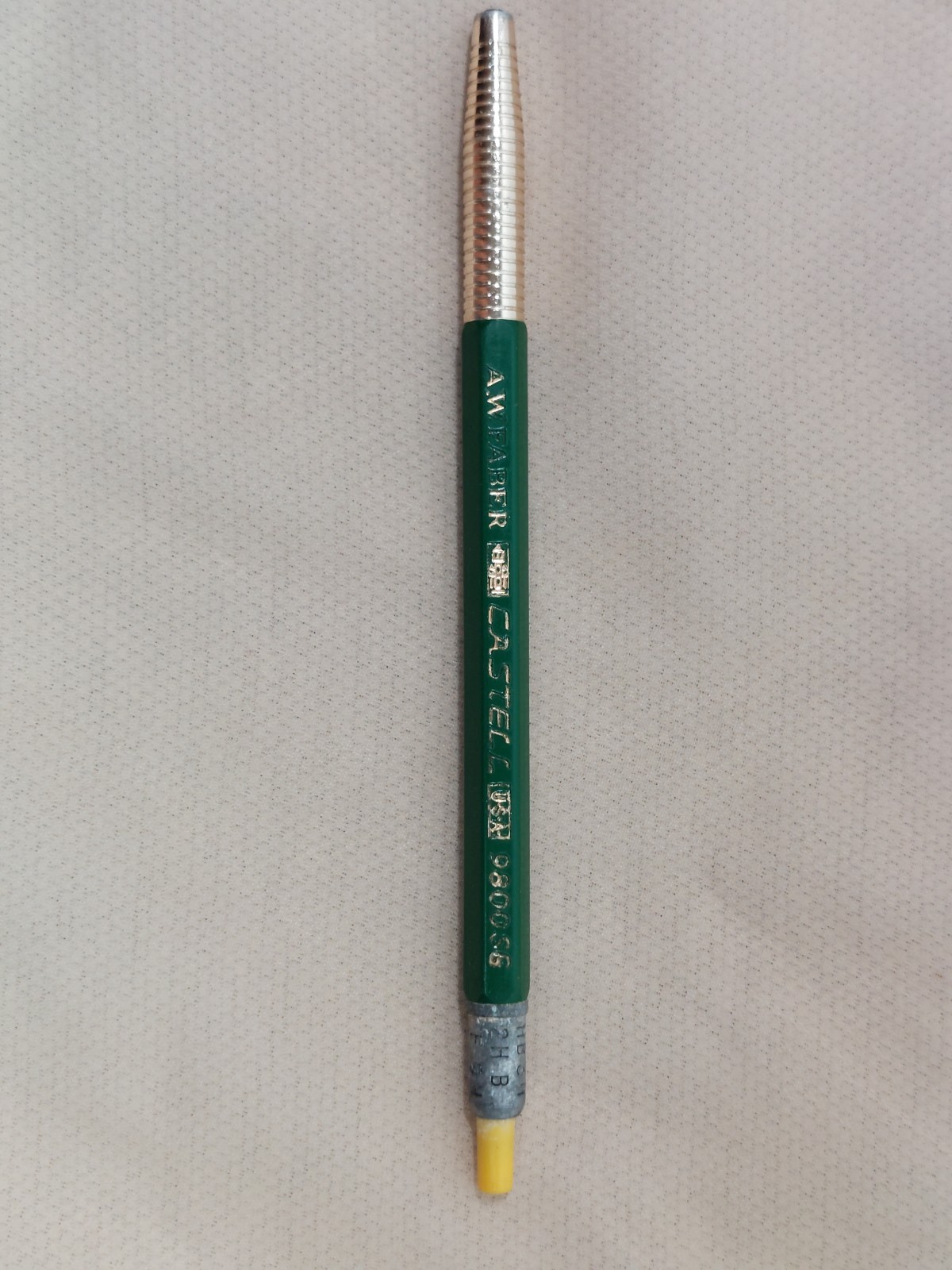 Vintage Drafting Mechanical Pencil Metal Grip HB 2H B Selector Retro Artist Tool
