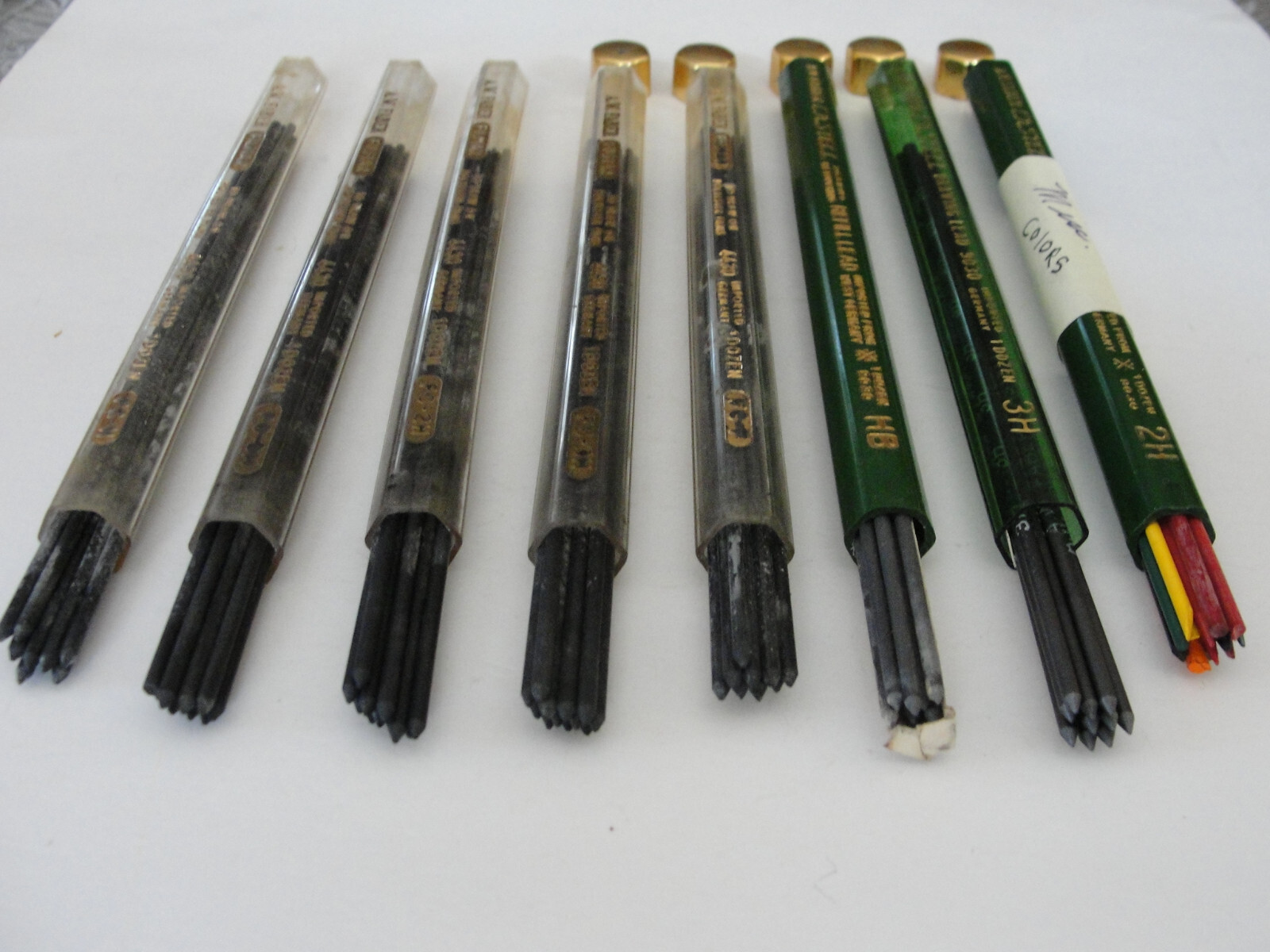 A W Faber Castell 8 Tubes Of Various Drafting Leads