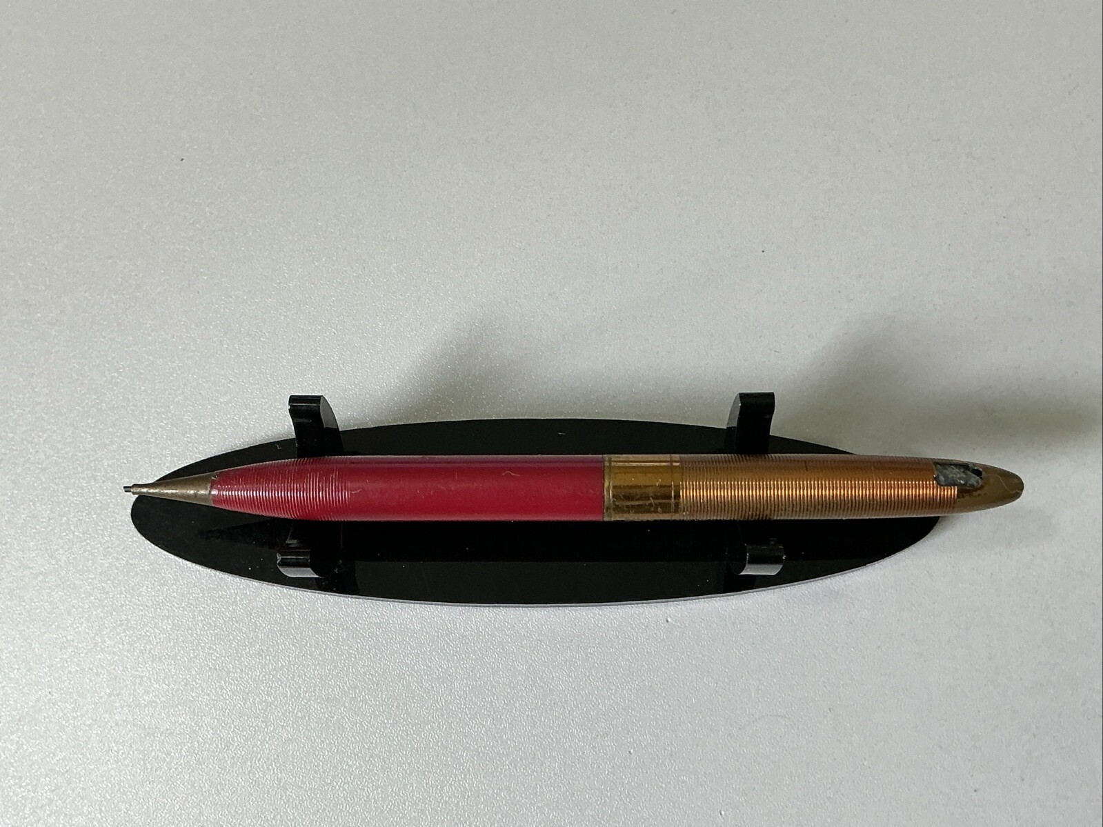 Vintage Sheaffer Fineline Division Mechanical Pencil – Red & Brass – A318