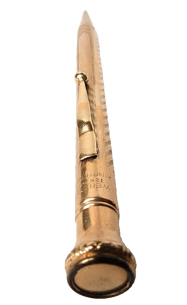 ANTIQUE WEBSTER YELLOW 12K GOLD FILLED MECHANICAL PEN PENCIL
