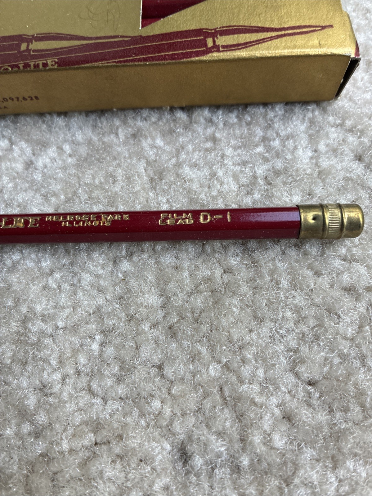 Vtg DUR-O-LITE D-1 No Sharpening Pencils Film King Box of 12 NOS Made in USA