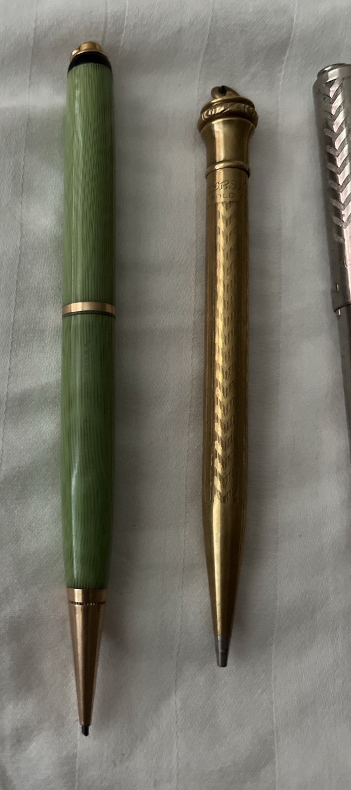 Vintage (1) Fountain Pen /14k Nib+ 2 VTG. Mechanical Pencils- Made In USA- As Is