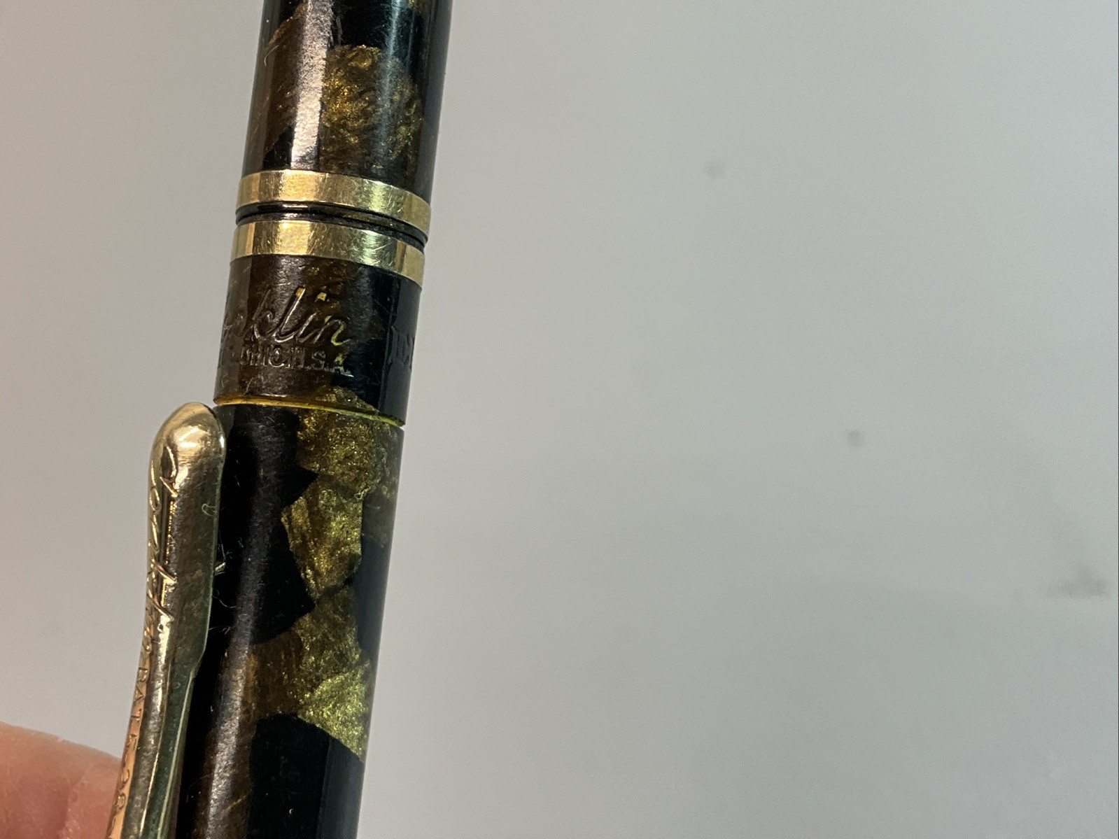 VINTAGE CONKLIN ENDURA MECHANICAL PENCIL BRN BLACK MARBLE FINISH FLAT TOP (S1197