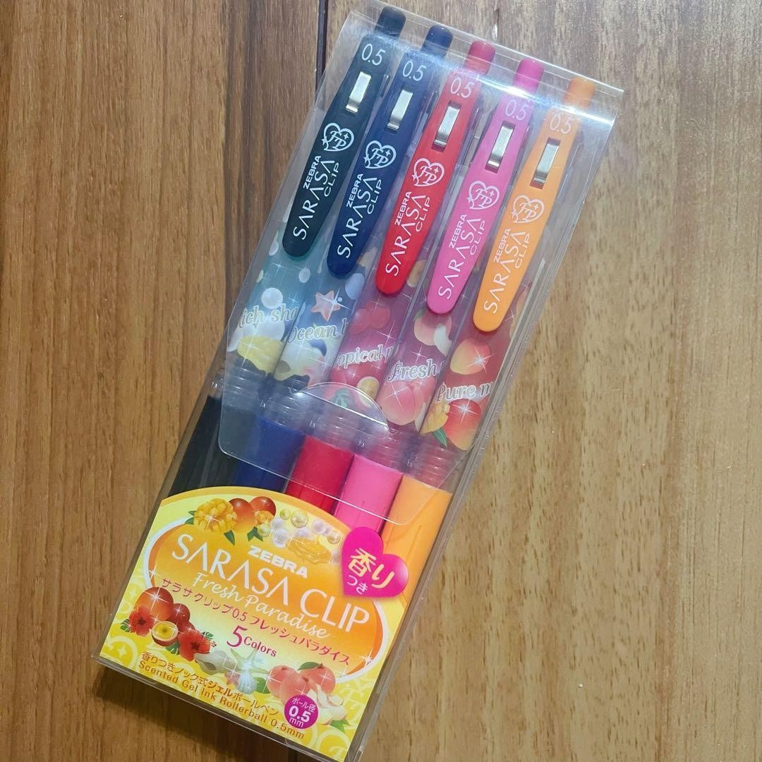 Sarasa Clip Fresh Paradise Zebra Scented Set of 5