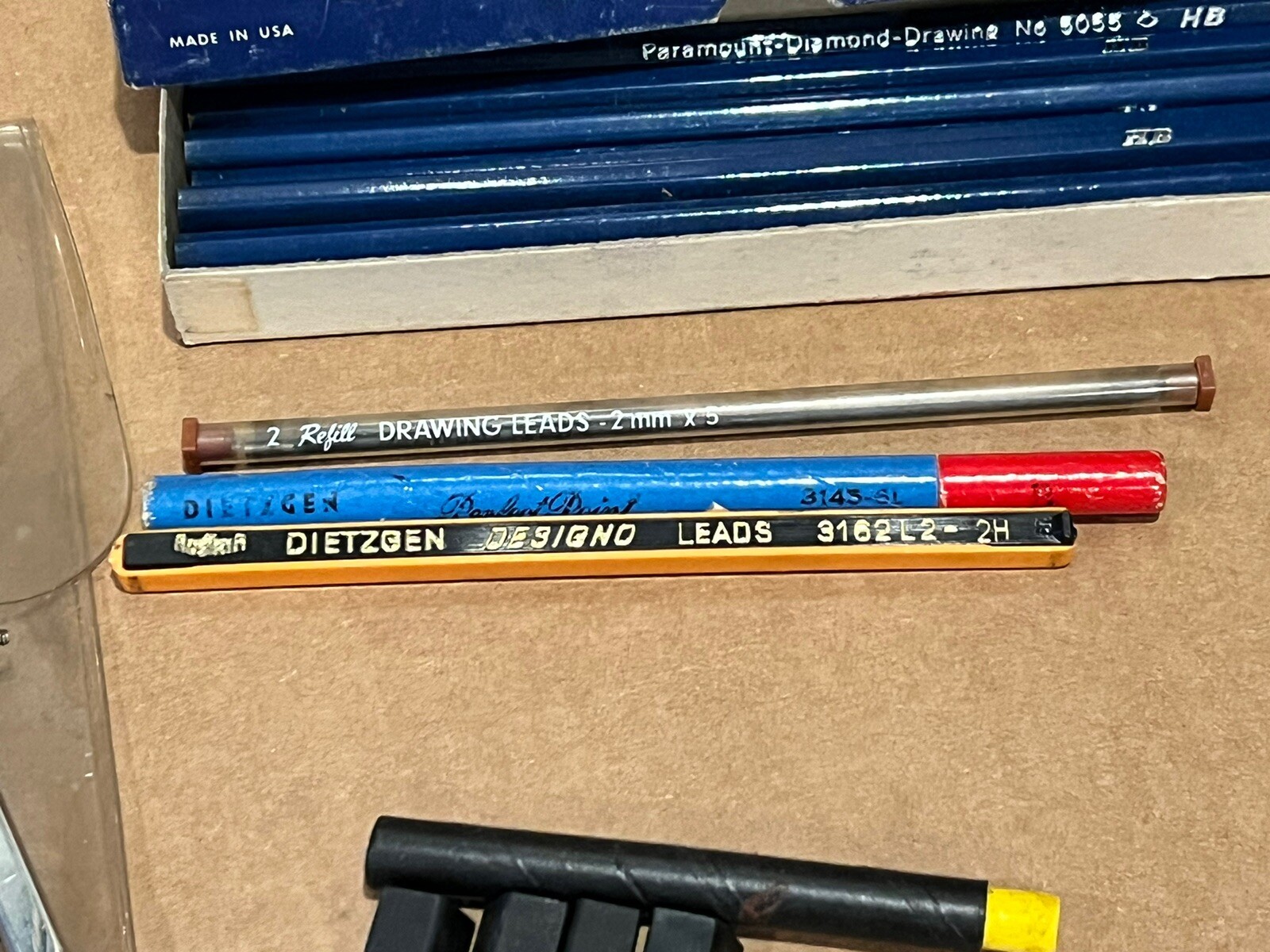 Mixed Lot of Vintage Drafting Tools, Pencils & Lead re-fills