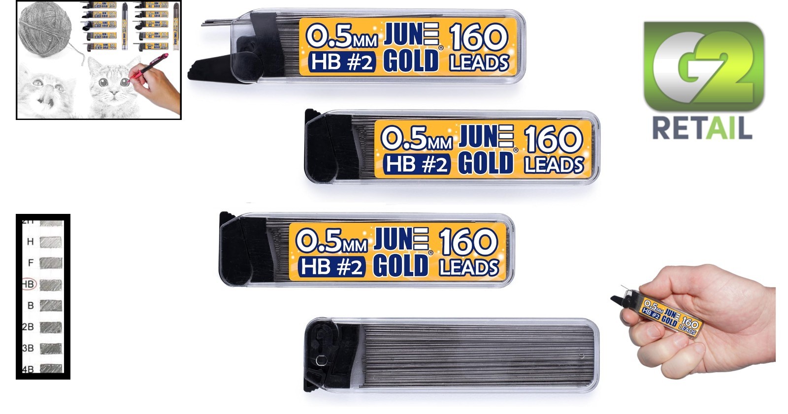 640 Pieces of 0.5 mm HB Lead Refills – Smooth, Break Resistant & Handy