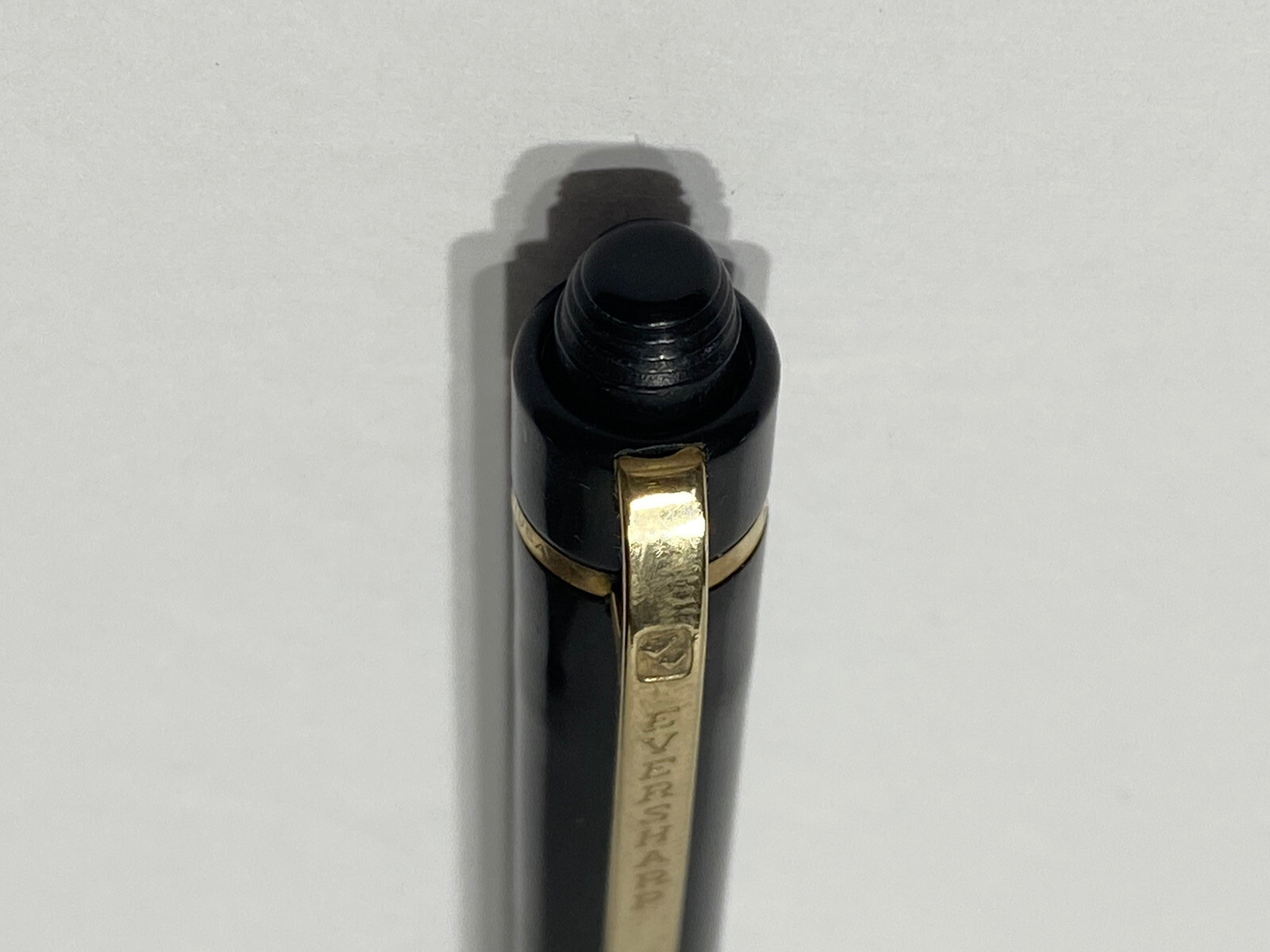 EVERSHARP SKYLINE PAT.BLACK, GOLD FILLED TRIM MECHANICAL PENCIL MADE IN USA