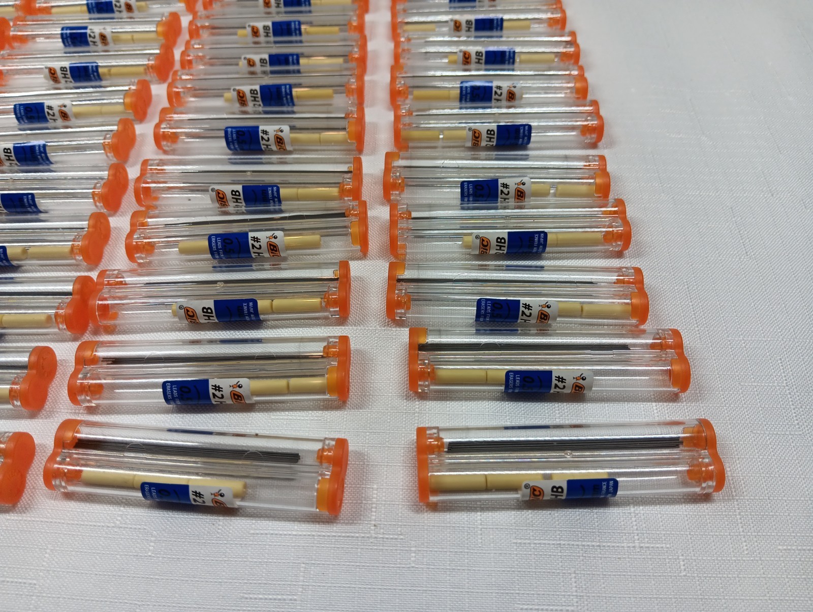 40 BIC Mechanical Pencil Lead Refill 0.5mm #2 HB Lead with Narrower Eraser